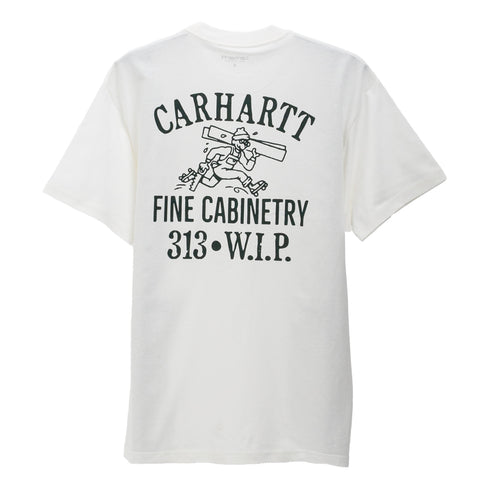 Carhartt S/S Cabinetry T-Shirt White Black I034771 4068584133619 Back Degli Uberti